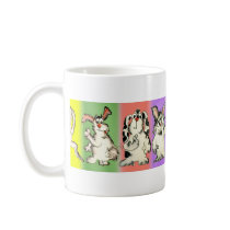 Eight Rabbits Silly- Cartoon Bunnies Coffee Mug