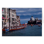 Eighteen-oarsmen boat in the Regatta Storica Cards