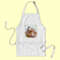 Eighteenth Century French Couple in Garden aprons