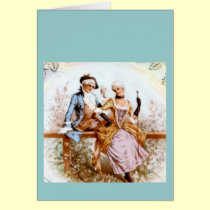 Eighteenth Century French Couple in Garden cards