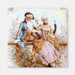 Eighteenth Century French Couple in Garden Magnets