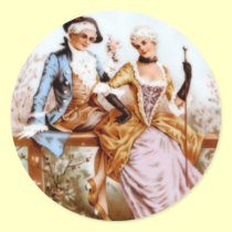 Eighteenth Century French Couple in Garden stickers