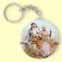 Eighteenth Century French Romance keychains