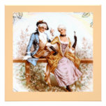 Eighteenth Century French Style Romantic Couple Invitations