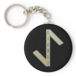 Eihwaz Rune gold Keychain