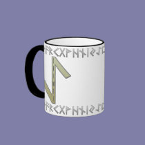 Eihwaz Rune gold mugs