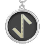 Eihwaz Rune gold Personalized Necklace
