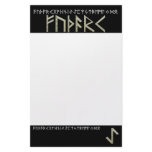 Eihwaz Rune gold Personalized Stationery