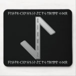 Eihwaz Rune grey Mouse Pads