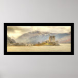 Eilean Donan Castle Panoramic (Bordered) Posters