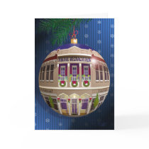 Eine Zierde Frohe Weihnachten-Blau Greeting Card