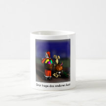 Einer trage des anderen Last Kaffee Tassen