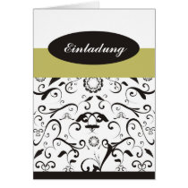 Einladung - black coral karte