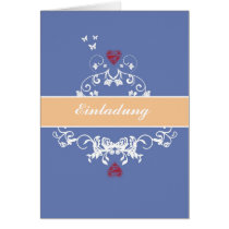 Einladung - red heart bicolor grußkarten