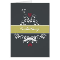 Einladung - red heart bicolor karten
