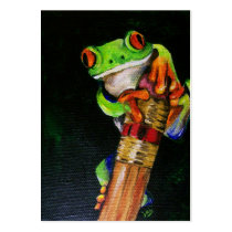 Einstein the Red-Eyed Tree Frog ACEO Art Cards