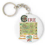 Eire Cities Map Key Chain
