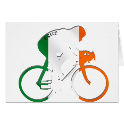 Eire Irish cycling flag of Ireland bicycle gear Greeting Cards by Funkart