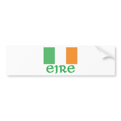 EIRE Irish Flag Bumper Stickers by McBain