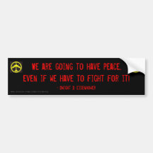 Eisenhower peace bumper stickers