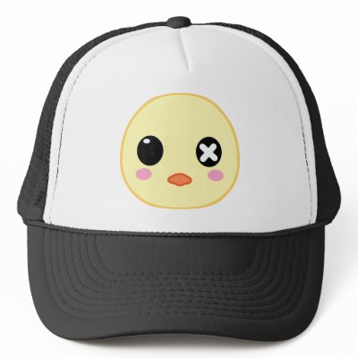 Ejiki the Chick Head Mesh Hats by sugaroverkill