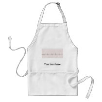 EKG heartbeat on graph paper, pulse beating Aprons