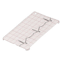 EKG heartbeat on graph paper, pulse beating Cover For The iPad Mini