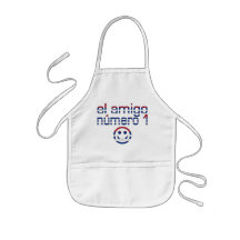 El Amigo Número 1 in Cuban Flag Colours for Boys Aprons