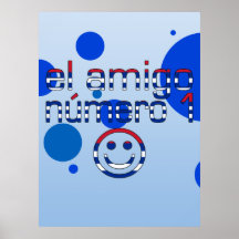 El Amigo Número 1 in Cuban Flag Colours for Boys Print