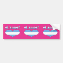 El Amor! - Love in Argentine Valentine's Day Bumper Sticker