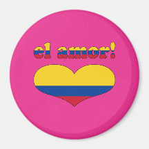 El Amor! - Love in Colombian Valentine's Day Magnets