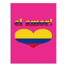 El Amor! - Love in Colombian Valentine's Day Post Cards