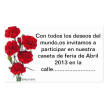 el clavel tarjetas de negocios