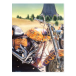 "El Diablo" Motorcycle in the Desert Watercolor Post Cards