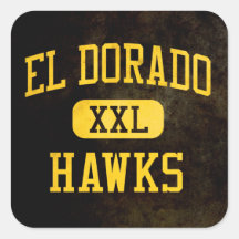 El Dorado Hawks Athletics Square Sticker