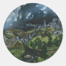 El Greco View of Toledo Stickers