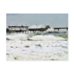 El Nino Waves Piers Ocean Seagulls Cafes Post Card