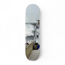 El Nino Waves Piers Ocean Seagulls Skate Deck