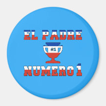 El Padre Número 1 - Number 1 Dad in Chilean Fridge Magnet