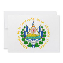 El Salvador Coat of Arms Personalized Announcement