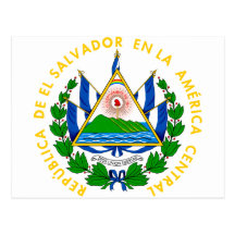 el salvador emblem post cards