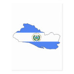 El Salvador flag map Postcards