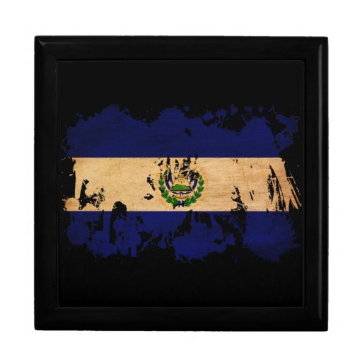 El Salvador Flag Trinket Box