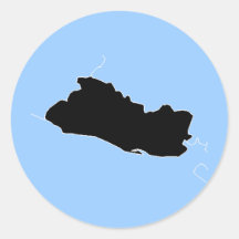 EL SALVADOR ROUND STICKER