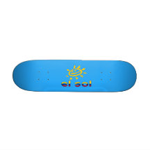 El Sol The Sun in Colombian Summer Vacation Skateboard Decks