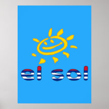 El Sol - The Sun in Cuban Summer Vacation Posters