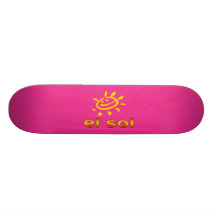 El Sol The Sun in Spanish Summer Vacation Skate Deck