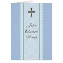 Elaborate Cross Religious Thank You Photo Card