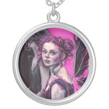 elanya the faery scryer artwork necklace