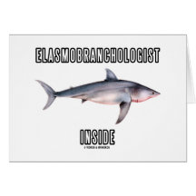 Elasmobranchologist Inside (Great White Shark) Greeting Cards